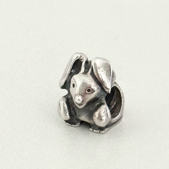 Pandora Bunny Rabbit Pet Animal Rare Retired Bead Charm - Picture 1 of 5